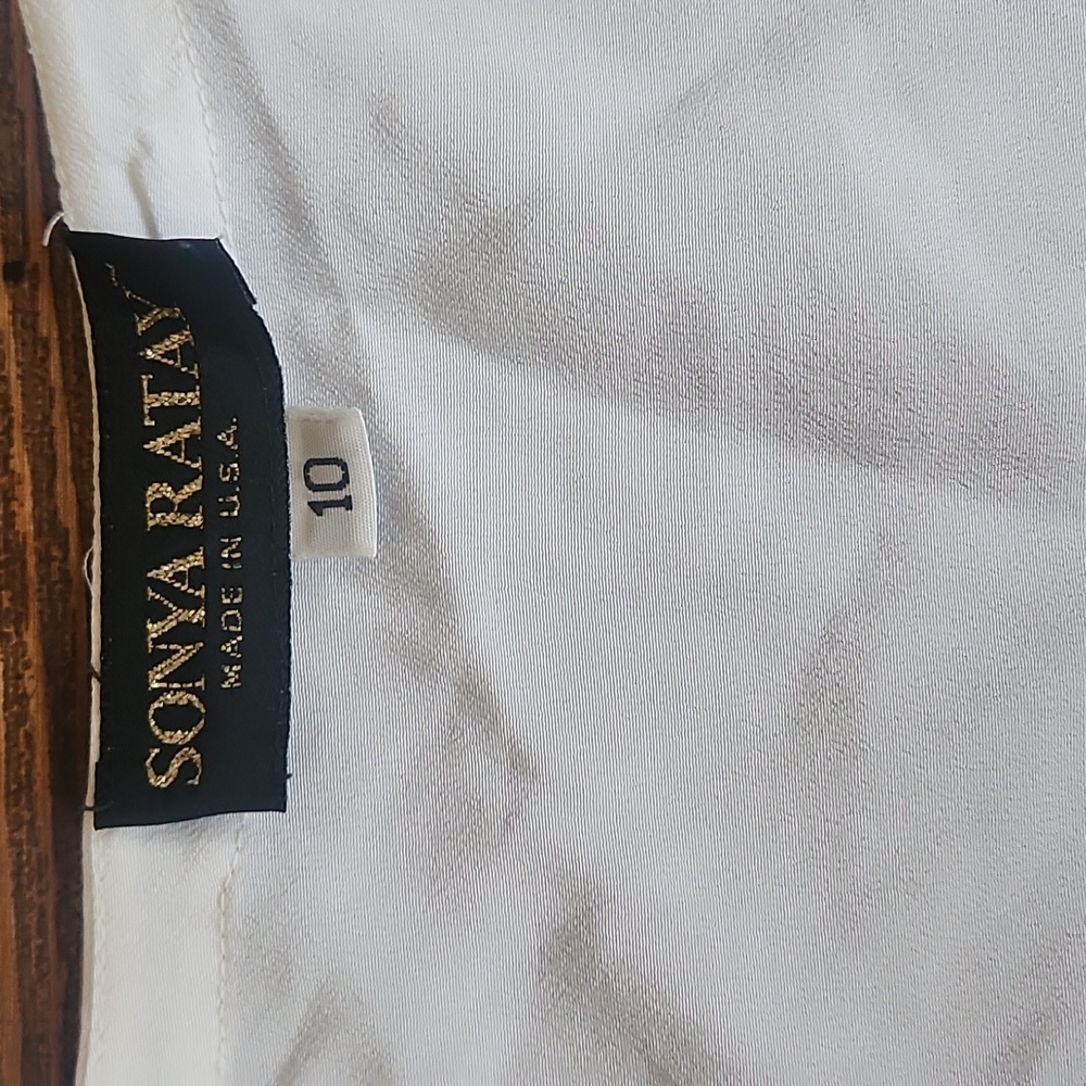 Sonya Ratay White Blouse Size 10 - Picture 3 of 4